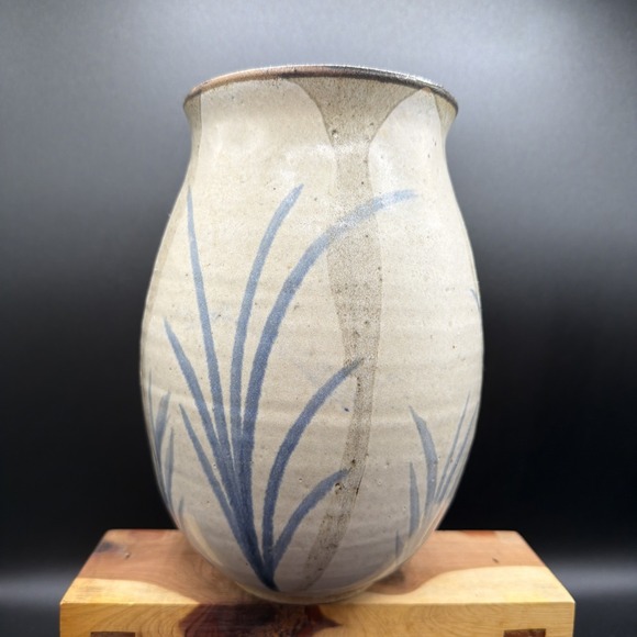 Handmade Other - VTG Studio Art Pottery Vase Blue Abstract Signed Craig Norwood 8.5" Tall '90s